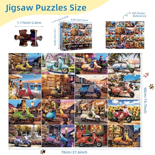 Scooter Journey Puzzles for Adults 1000 Pieces - color: Scooter Journey