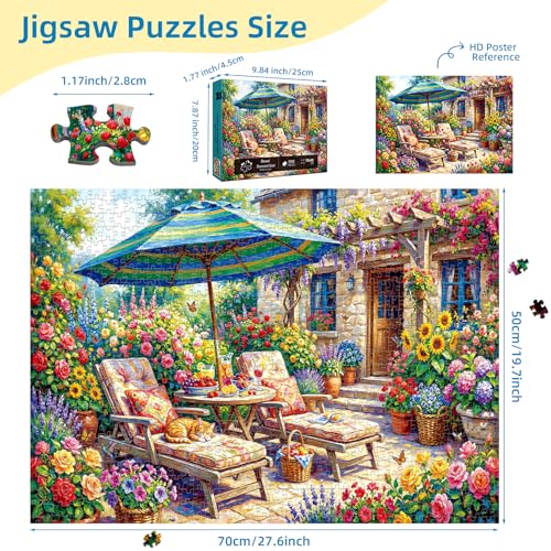 Sweet Summer Time Puzzles for Adults 1000 Pieces, Fun Puzzles - color: Sweet Summertime