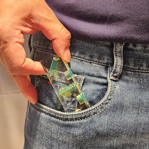GEONASSUR 102mm Magnetic Acrylic T-Type Torpedo Level, 2 Vials Pocket Level