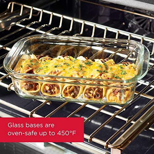 Rubbermaid Brilliance Glass Storage 4.7-Cup Food Containers with Lids Set of 3 Clear - size: 4.7 cups (6-Piece)