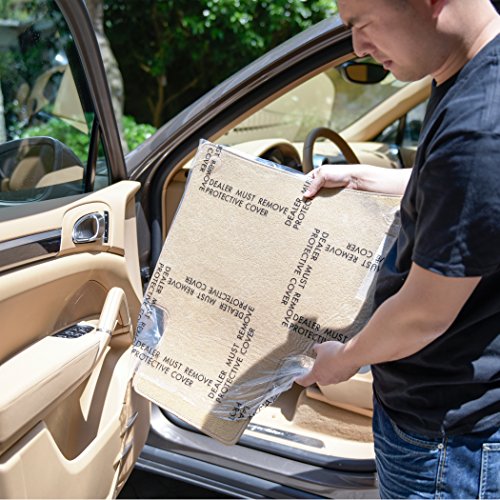 CARCAREZ Auto Adhesive Floor Mat, 4 mil Car Carpet Protector Film | 100 Mats Per Roll | 24" Wide, 200' Long - size: 200 ft
