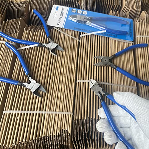 Wire Cutters 6 Pack, KAIHAOWIN 6 inch Dikes Small Wire Cutters Flush Cutters Wire Snips Clippers Diagonal Cutters Side Cutters Cutting Pliers for Crafting - size: 6 inch