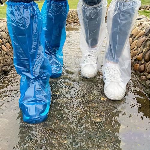 Fancystyle Disposable Plastic Boot and Shoe Covers 19 inch Tall Extra Large - color: Clear, size: 40 Pairs(80)