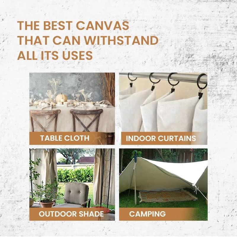 ZUPERIA Canvas Drop Cloth (Size 6 x 9 Feet - Pack of 2) - Pure Cotton Painters Drop Cloth for Painting, Furniture & Floor Protection - All Purpose Thick Canvas tarp with Double Stitched Edges - size: 6' x 9' Feet - Pack of 2