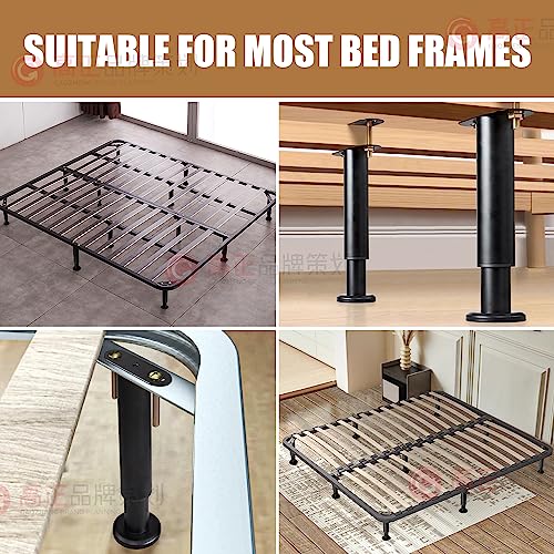 Adjustable Height Bed Support Legs 13.8-23.6 inch, Bed Frame Center Support Legs for Bed Frame/Bed Center Slat/Furniture, Heavy Duty Metal Bed Replacement Legs Bed Slats Support Legs, Upgraded Version - size: 13.8'' - 23.6'' 2Pcs