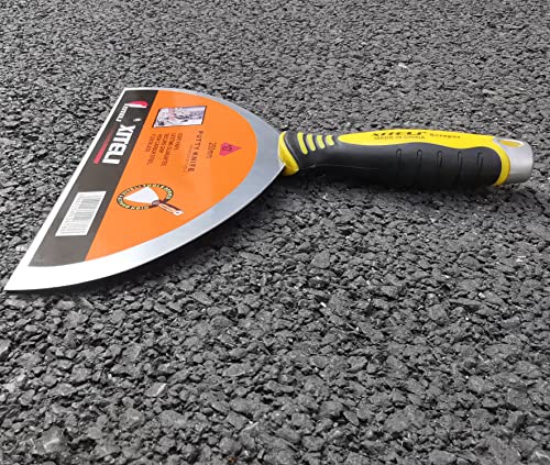Large Putty Scraper, 10" Stainless Steel Putty Knives with Plastic Ergonomic Handle for Taping Paint Wall Floor Tile, Metal Spackle Tools Knife,Remover for Wood, Wallpaper Scraper(10") - size: 10"