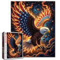 American Flag Eagle Jigsaw Puzzles for Adults 1000 Pieces 4th of July Jigsaw Puzzle for Family Activity Games Patriotic Bald Eagle Art Puzzles Independence Day Art 19.7 x 27.6 Inch - color: American Flag-17