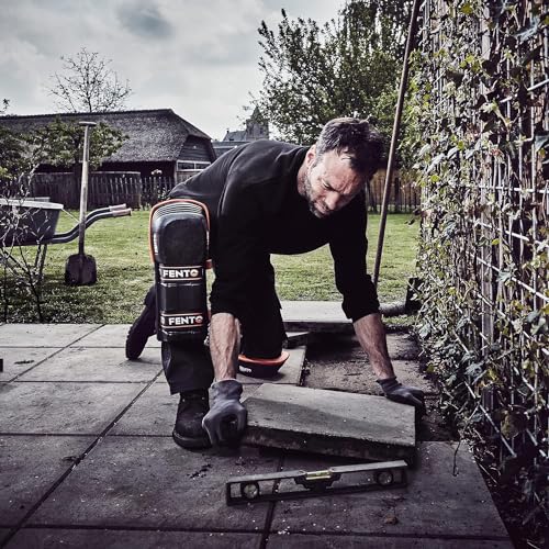 FENTO MAX | Extra Long Knee Pads for Men | Heavy duty Knee Protection with Adjustable Straps | Comfortable Knee Pads for Flooring, Constructions Works, Roofing, and Landscaping
