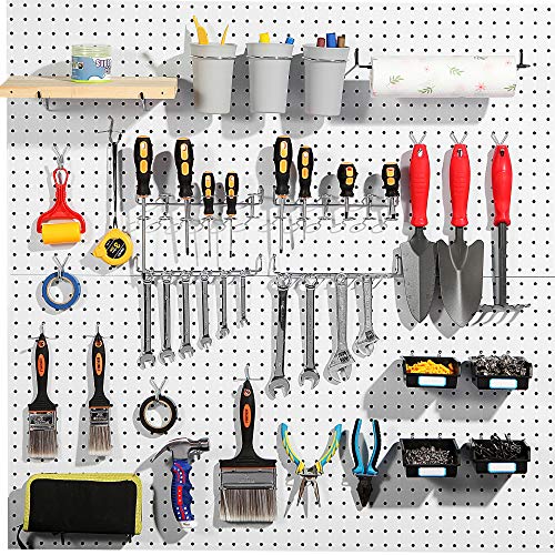 FRIMOONY Pegboard Hooks, with Bins, Peg Locks, for Organizing Various Tools, 188 PCS, 80 of Which are Locks - style: 188PCS
