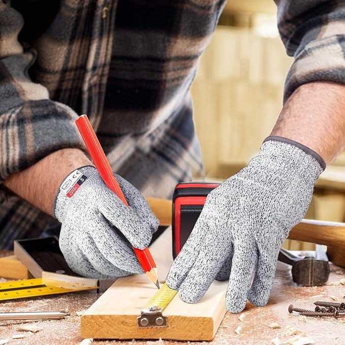 Cutting Gloves, 2 Pairs Cut Resistant Gloves, Cut Proof Gloves Kitchen - size: Large, style: Anti-slip