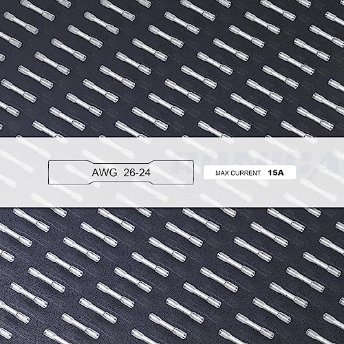 haisstronica 500PCS Heat Shrink Butt Connectors, 26-24 AWG White - style: White AWG 26-24