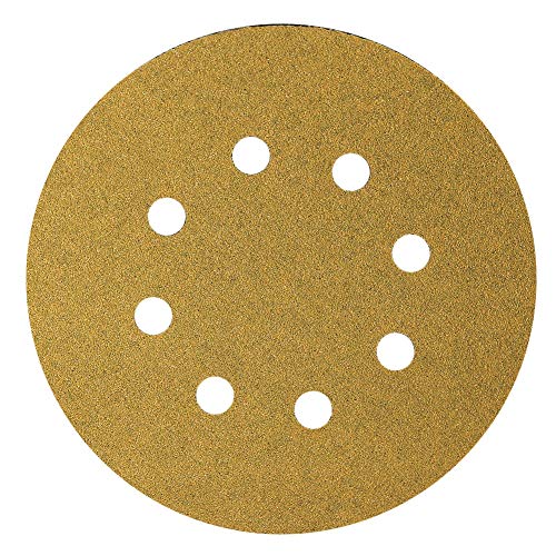 5-Inch 8-Hole Hook and Loop Sanding Discs, Orbital Sander Sandpaper Discs, 100 Pieces Round Sandpaper Set, 80 Grit - size: 80-Grit