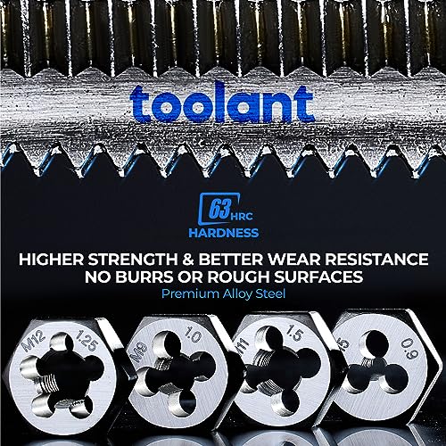 toolant 127-Piece Metric & SAE Ratcheting Tap and Die Set - size: 127pcs set