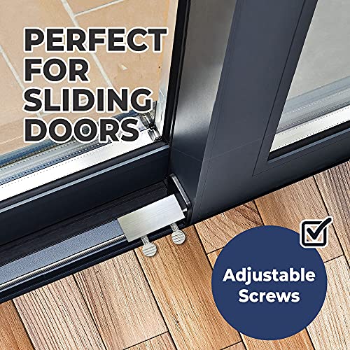 Window Locks, 10 Pack for Vertical and Horizontal Windows, Sliding Window Locks, Adjustable Aluminum Stoppers, No-Drill Install, Fits Tracks up to 3/16" Wide