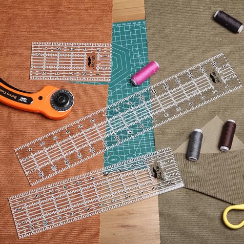 Mr. Pen- Sewing Ruler, 3 Pack, 6", 12" & 17", Acrylic Ruler, Quilting Ruler