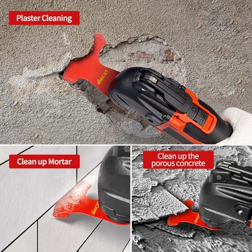 Litorange 8 Pcs Diamond Oscillating Blades, Swing Diamond Multitool Saw Blades for Grout Removal, Flush Cut, Cleaning Mortar - size: 8 Pcs Swing Blades