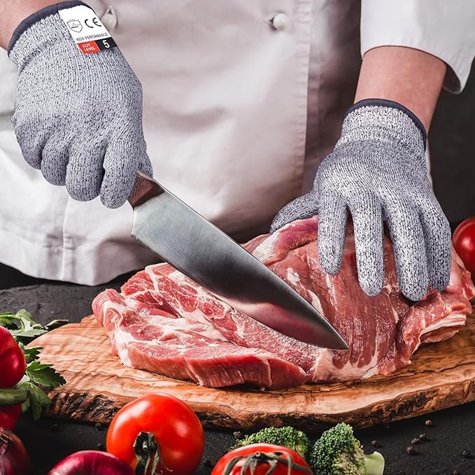 Cutting Gloves, 2 Pairs Cut Resistant Gloves, Cut Proof Gloves Kitchen - size: Small, style: Anti-slip