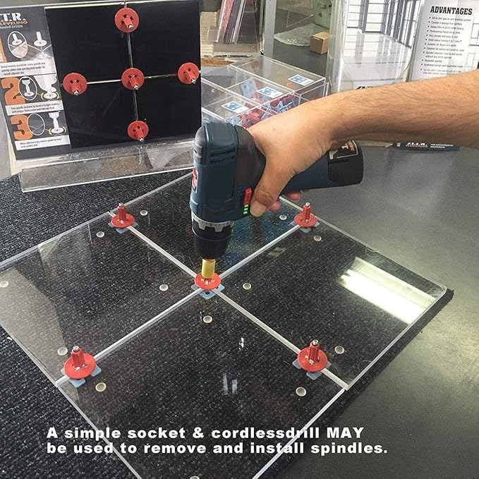 ATR Leveling System - 3UX100 Tile Leveling Alignment System 100 3mm Cross Spacing Plate