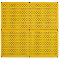 Wall Control Pegboard Rack Horizontal Metal Pegboard Garage Tool Storage Pack - Two 32-Inch Wide x 16-Inch Tall Easy To Install Peg Boards (Yellow) - color: Yellow