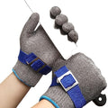 ANSI A9 Cut Resistant Glove, Food Grade Stainless Steel wire Mesh Metal Gloves, Knife Cutting Gloves for kitchen Mandoline Slicing Butcher Meat Cutting Oyster Shucking Fish Fillet（L, 50pairs） - size: Large (Pack of 100), style: 2.0 Steel Wire+hppe