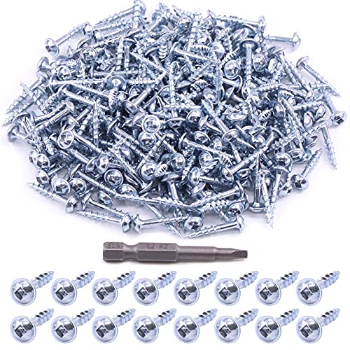 Glarks 280Pcs #8x1'' Pocket Hole Screws Zinc Coated Square Drive Self Tapping Coarse Thread Wood Screws for Wood and Sheet Metal (#8x1‘’ Coarse Thread) - size: #8x1‘’ Coarse thread
