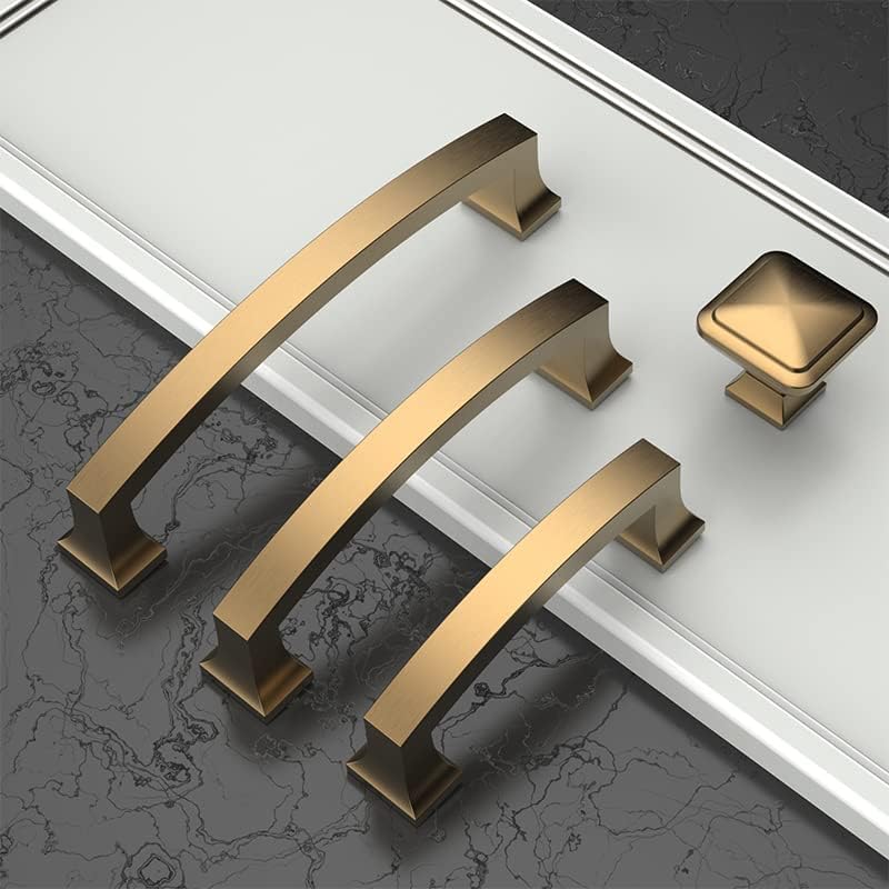 Asidrama 10 Pack 3 Inch(76mm) Hole Centers Champagne Bronze Kitchen Cabinet Handles, Gold Cabinet Pulls Kitchen Cabinet Hardware for Cupboard Drawer Pulls - color: Champagne Bronze, size: 3" Hole Center, style: 10 Pack