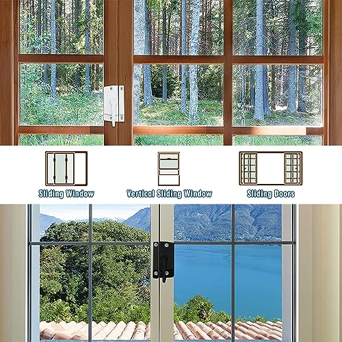 Window Sash Lock Black Security Sliding Window Locks & Sash Locks ZUONAI 2 Pack Cam Sash Locks for Double Hung Window Latch Lock Security Vinyl Window Sash Lock and Keeper Replacement Parts & Hardware - color: Black