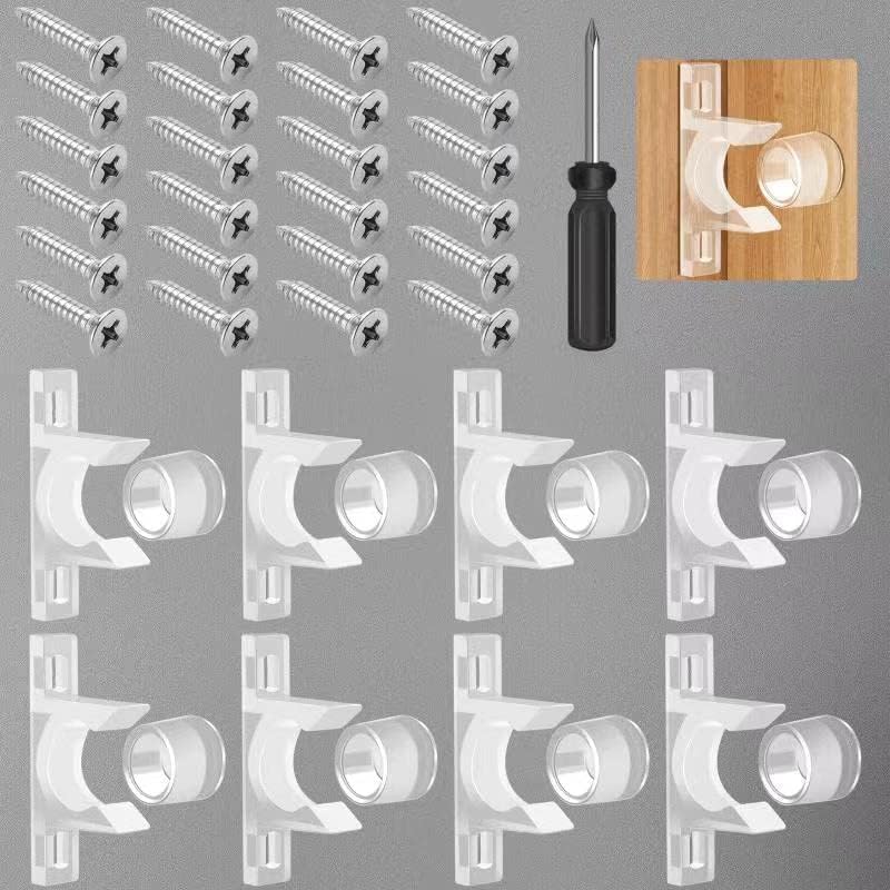 KIBBEH 8 Sets False Front Cabinet Clips Kitchen Cabinet Doors Replacement