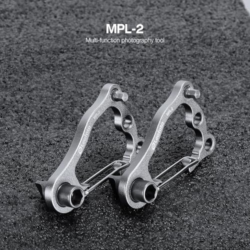 LEOFOTO MPL-2 Multi-function Photography Tool for Tripod, Handy Survival Multi-Tool with Flat Bit, 4mm Allen Bit and 7mm Hex Socket, Portable and Compact Design Weight Hook Carabiner for Tripod - color: Mpl-2
