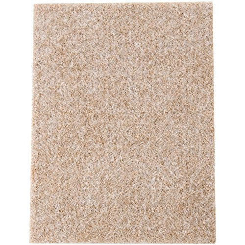 Soft Touch Self-Stick Furniture Felt Sheet for Hard Surfaces to Cut into Any Shape - Oatmeal, 4-1/2" x 6" sheets, Linen (2 pack)