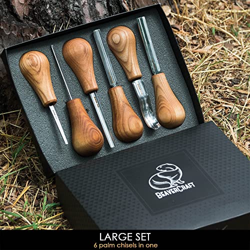 BeaverCraft Deluxe Wood Carving Kit S18X - Chisels Set, Wood Carving Tools SC05