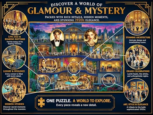 Adult Jigsaw Puzzle Ghosts of Gatsby 1000 Piece - color: Ghosts of Gatsby