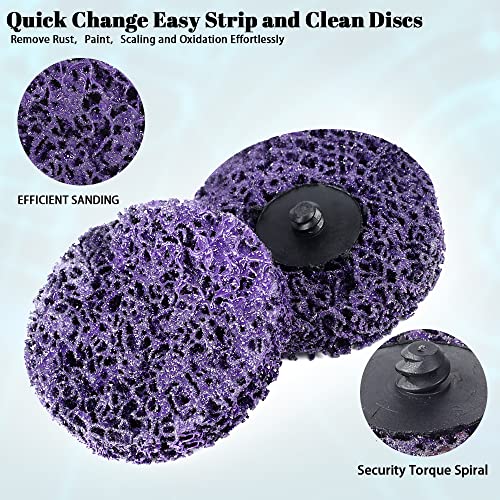 21 Pcs 2" Strip Discs, 5 Grits with Pad Holder - style: 21pcs Mixed Strip Discs