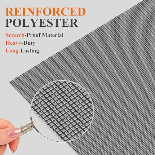 2PACK MAGZO Window&Door Screen Replacement Kit, 48''W x 99''L, Black - color: Black, size: 48"W x 99"L