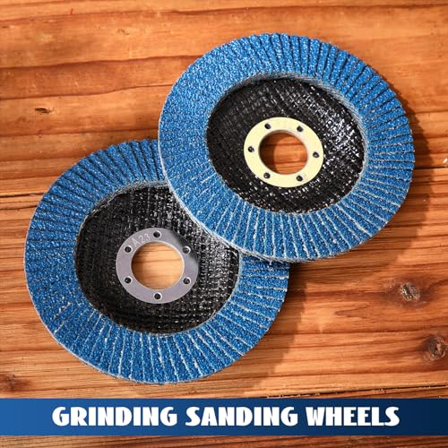 Landhoow 80 Pack 40 Grit Flap Discs 4 1/2 Inch for Angle Grinder 4.5 x 7/8 Inch Aluminum Oxide Sanding Disc Grinding Wheels Grinding Discs Abrasives Flapper Wheel for Wood Metal Sanding - style: 40 Grit