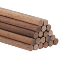 BENECREAT 20pcs Black Walnut Wooden Dowel Rods, 15.75x0.16 Inch Wooden Rod Sticks Unfinished Wood Dowels for DIY Woodworking Support Crafts Assortment - size: 15.75x0.16 Inch