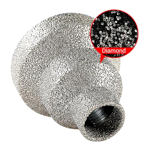 LOZLIN 20/35/55mm Dry Wet Diamond Hole Saw,Vacuum Brazed Step Drill Bit 5/8-11 Thread Anti Chip Hole Opener for Tile Porcelain Granite Marble Quartz Stone Drilling for Angle Grinder