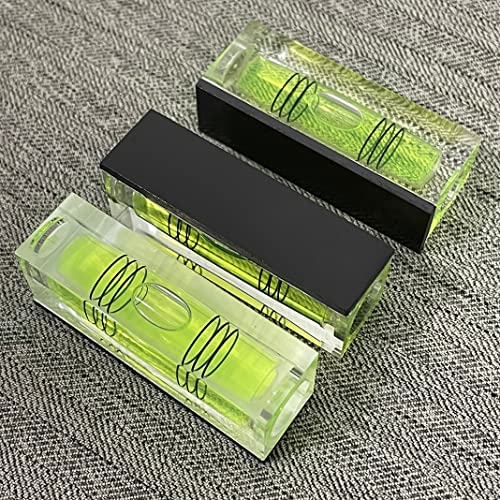 3Pcs Magnetic Small Bubble Levels 52x15x20mm Mini Square Bubble Spirit Level Measuring Layout Tools (52mm) - size: 52mm