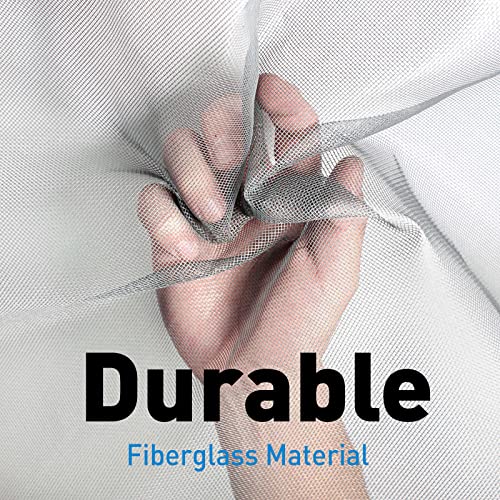 Window Screen Replacement Kit Durable 48" x 102" Polyester Mesh with Tool - color: Gray, size: 48" x 102"