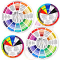 Nezyo 4 Pcs Color Wheel Paint Mixing Learning Guide Art Class Teaching Tool