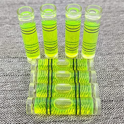 8 Pieces Mini Cylindrical Level Small Horizontal Bubble Levels 9.5x40mm Bubble Spirit Level Measuring Layout Tools