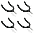 4PCS Screw In U shaped Hook Heavy Duty Wall Mounted Practical Hanging Hook for Garden Tools Shovels Rakes Rack Black