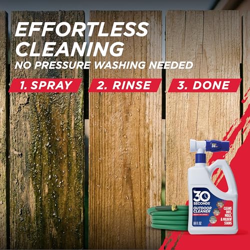 30 SECONDS Outdoor Cleaner, Hose End Sprayer, 2 Pack - size: 64 Fl Oz (Pack of 2)