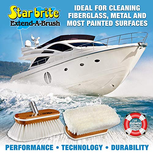 STAR BRITE 8" Premium Stiff Bristle Wash Brush - color: White, size: Premium 8" Brush