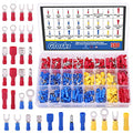 Glarks 355pcs 22-16/16-14/12-10 Gauge Mixed Quick Disconnect Electrical Insulated Butt Bullet Spade Fork Ring Solderless Crimp Terminals Connectors Assortment Kit