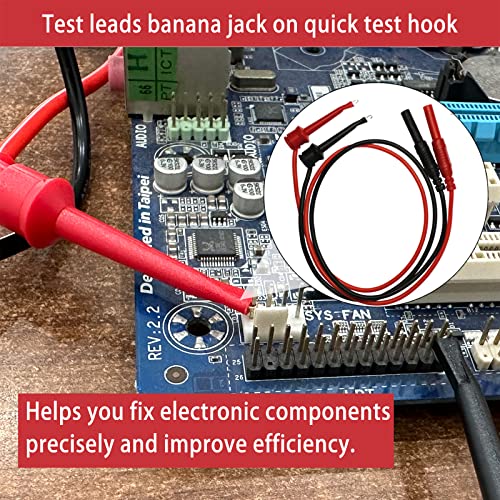 24 Pcs Multimeter Test Leads Set with Alligator Clips, Insulation Piercing Test Clip and Test Probes 1000V 10A CAT III for Fluke, KAIWEETS, INNOVA Multimeter, Voltmeter, Clamp Meter