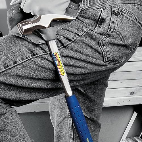 ESTWING Framing Hammer, 30oz Long Handle Straight Rip, Milled Face, E3-30SM - size: 30 oz, style: Milled Face