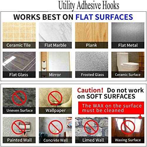 Jwxstore 12 Pack Wall Hooks for Hanging 33LB Heavy Duty Self Adhesive Hooks - size: 12 Pack