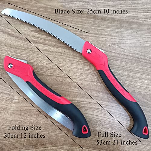 10 Inch Heavy Duty Pruning Saw Folding Hand Saw with SK5 Blade - size: 10 Inch