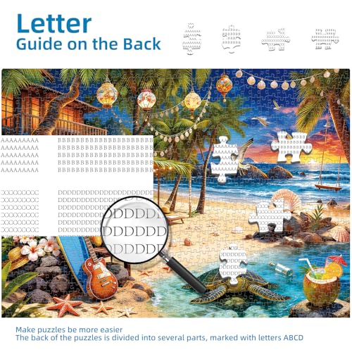 Beach House Puzzles for Adults 1000 Pieces - color: Cozy Beach